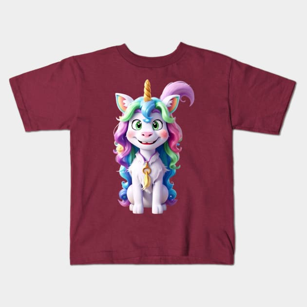 Unicorns: Feelin' Green and Glorious Kids T-Shirt by benzshope
